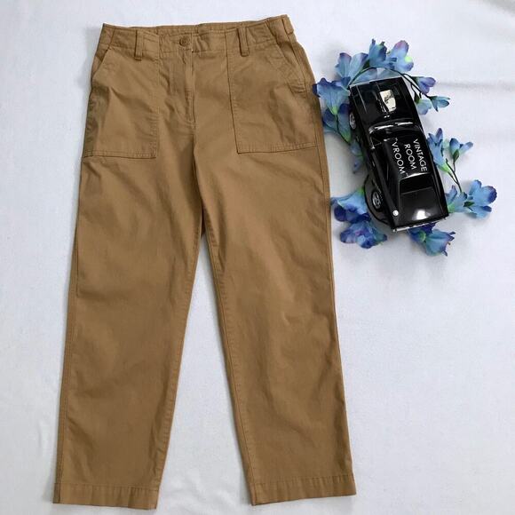 Talbots High Waist Patch Pocket Crop Pants Women 8 - Picture 2 of 11